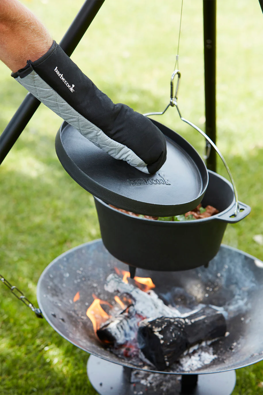 Paar Schwarze lange Grill Handschuhe - Image 8