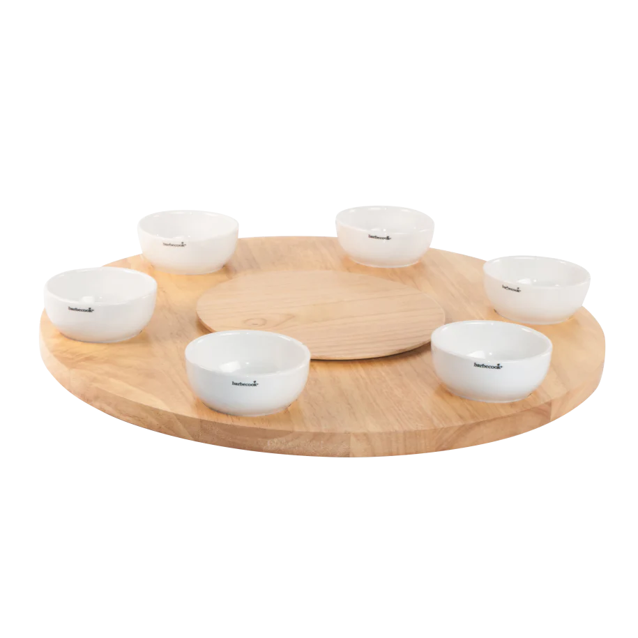 Joya Gummi-Holz-Drehtisch mit 6 Schalen - Image 2