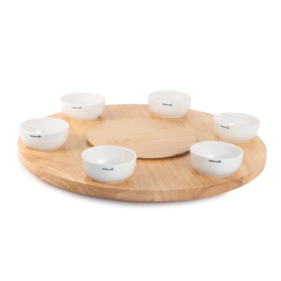 Joya Gummi-Holz-Drehtisch mit 6 Schalen - Image 3