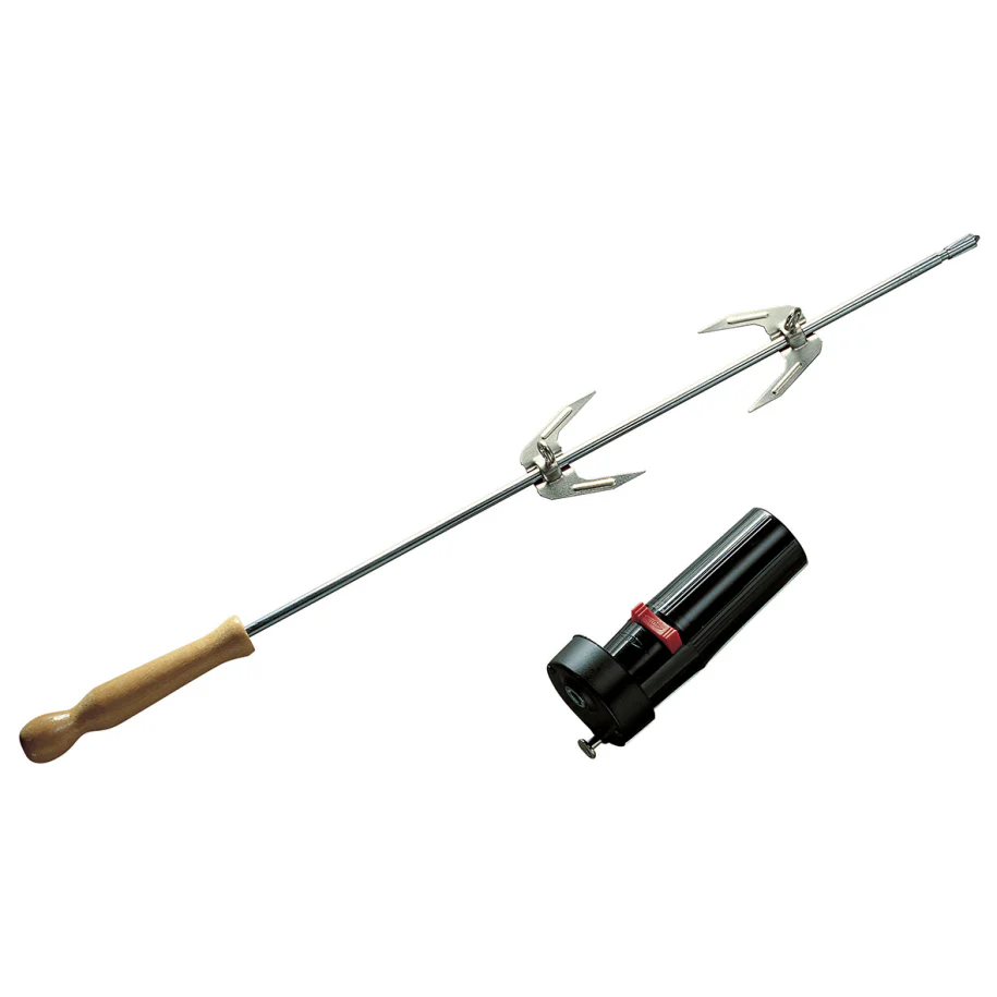 Spieß mit 2 Gabeln mit Motor für Holzkohlegrill - Image 3