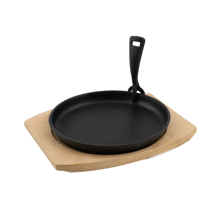 Gusseisen Grillpfanne mit Bambusuntersetzer - Image 3