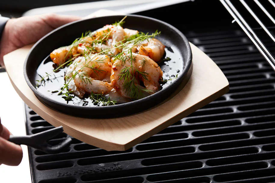 Gusseisen Grillpfanne mit Bambusuntersetzer - Image 9