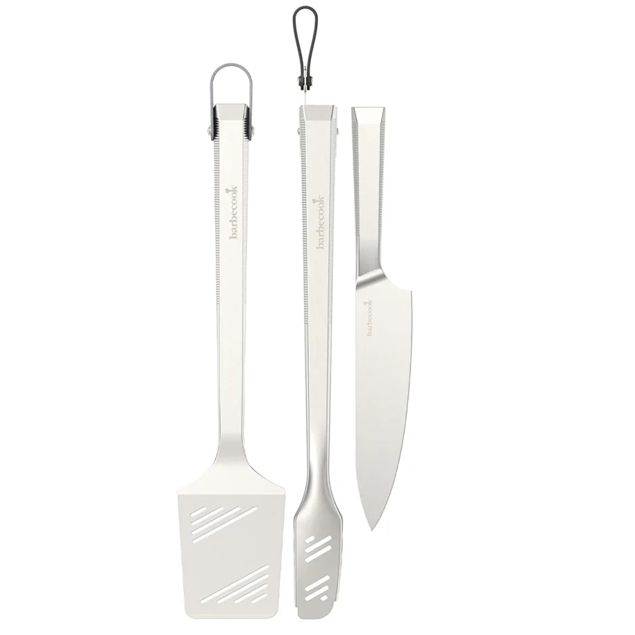 Premium Set mit Kochmesser, Pfannenwender und Zange